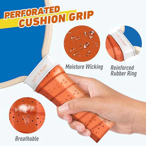 Pickleball Paddles Set of 4, USAPA Approved Wood with Balls and Carry Bag S59916