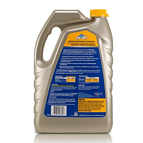 PEAK OET Extended Life Gold Antifreeze/Coolant for North American Vehicles, 1 Gal. Y4746