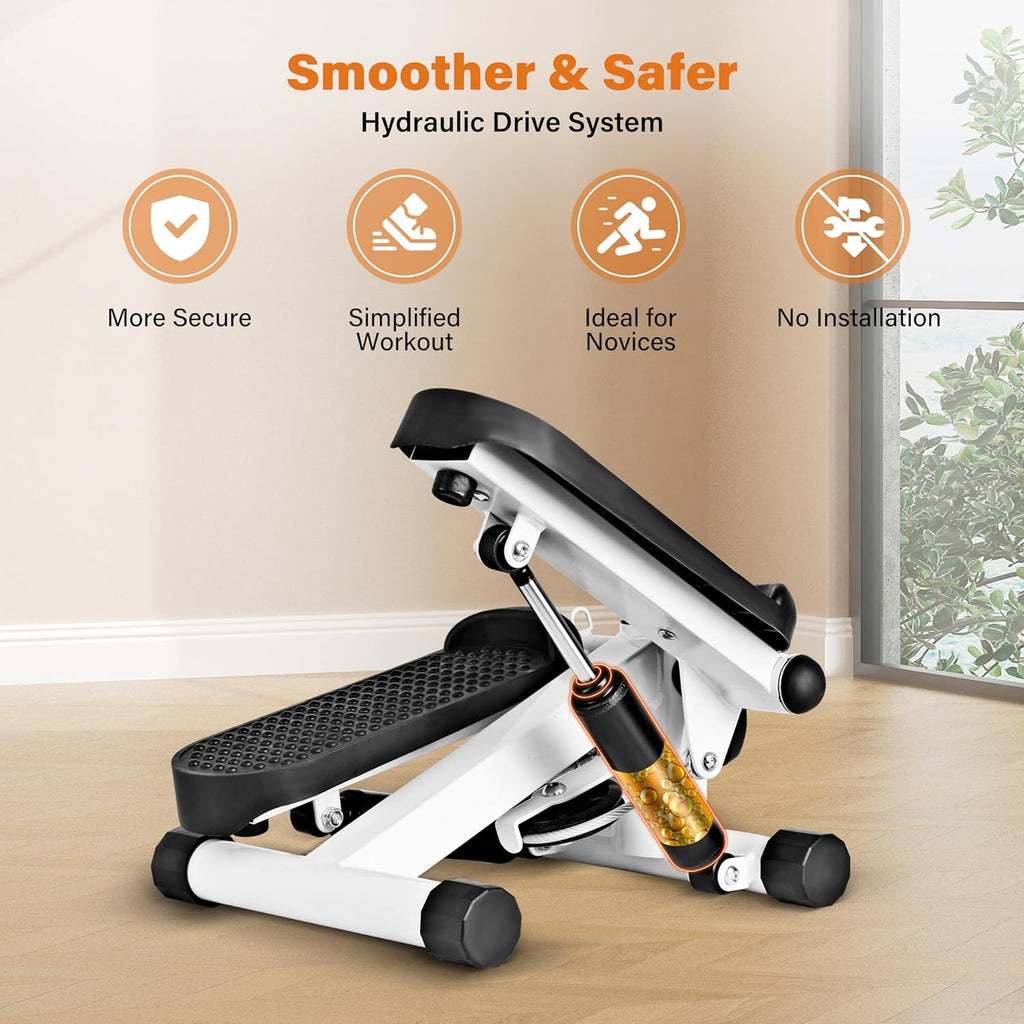 YSSOA Mini Stepper with Resistance Band, 120KG Load O356
