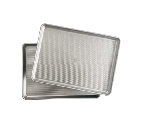 USA Pan Bakeware Half Sheet Pan, Warp Resistant Nonstick Baking Pan, Made in the USA from Aluminized Steel 17 1/4 x12 1/4 x1