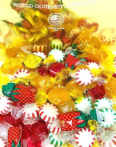 SweetGourmet Traditional Sour Fruit Balls Bulk Hard Candy Wrapped 1 Pound S1559