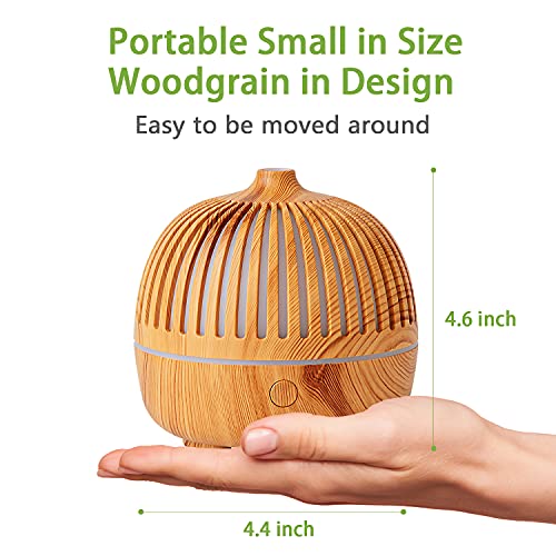 Wood Grain Mini Essential Oil Diffuser 30ml Portable Ultrasonic Aromatherapy P48131