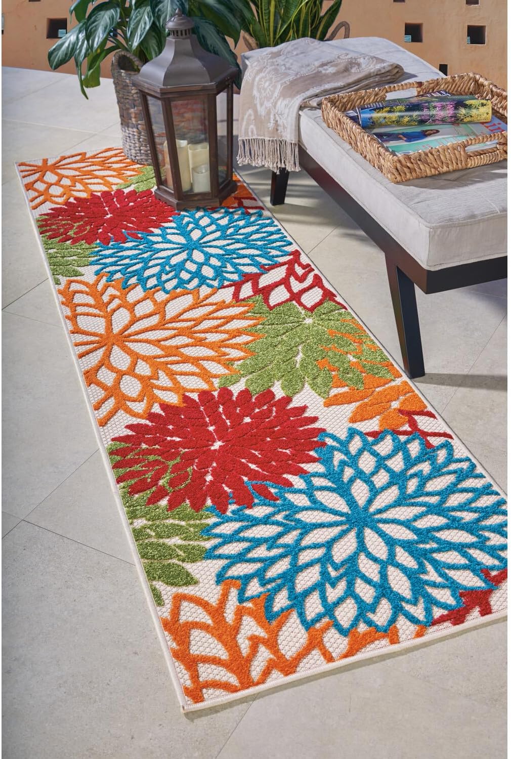 Nourison Aloha Indoor/Outdoor Green 2'3" x 8' Area Rug E2804