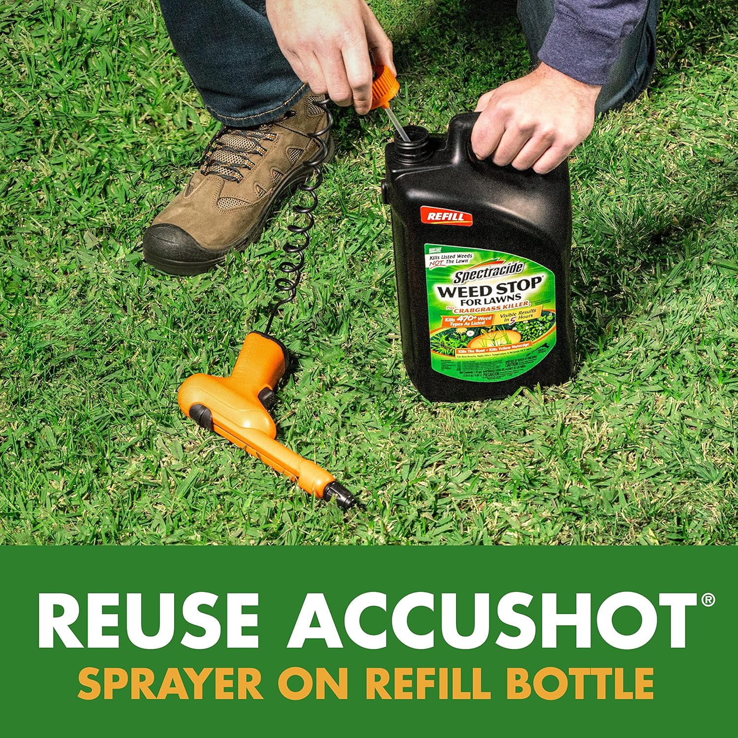 Spectracide Weed Stop For Lawns Plus Crabgrass Killer AccuShot Refill B276771