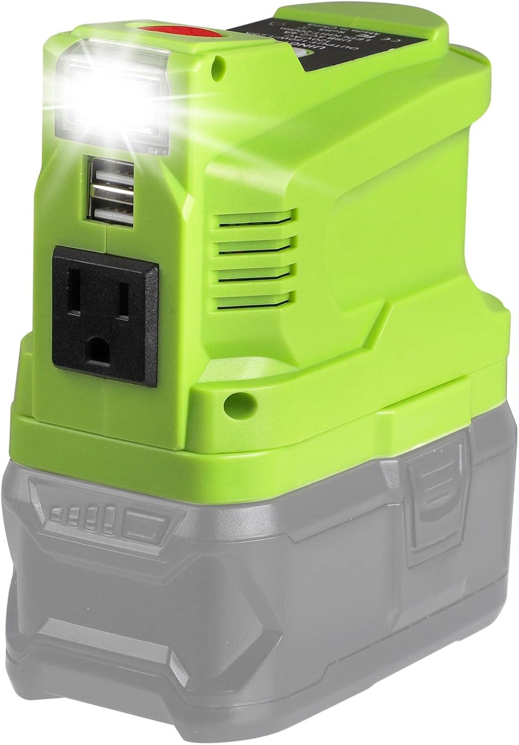 Ryobi 18V Battery Powered Inverter Generator 150W, 110V AC Output with USB Charger F2579