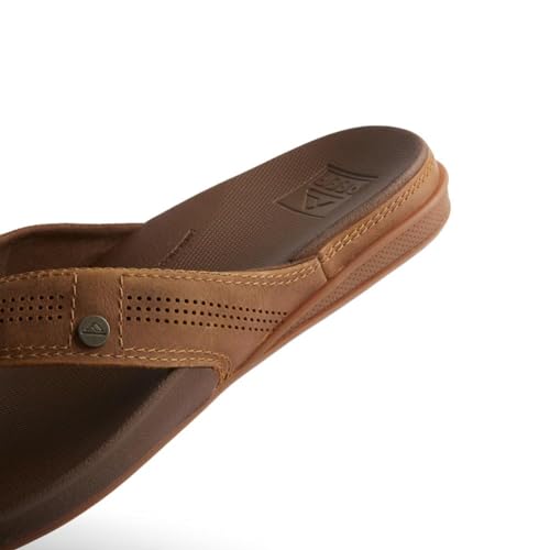 REEF Cushion Lux Men's Flip Flop, Leather Strap V91842