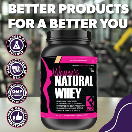 Grass Fed Whey Protein Powder for Women, Creamy Vanilla, 2 lb Z57919