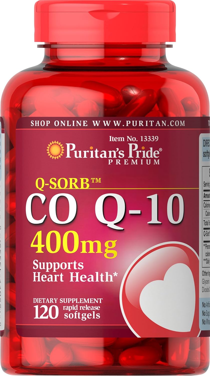 Puritan's Pride Q-Sorb CoQ10 Softgel, 400 Mg, 120 Count