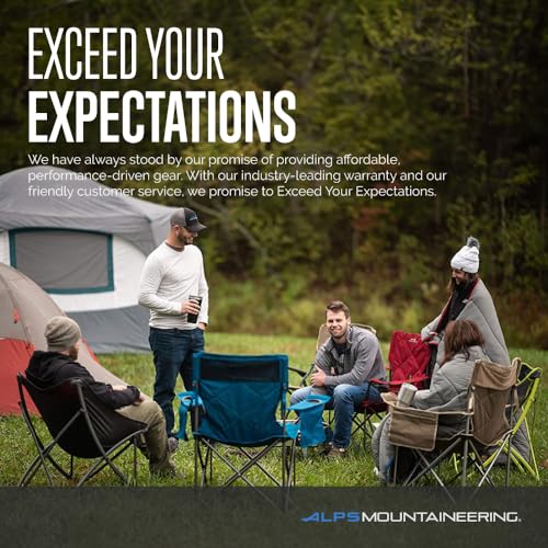 ALPS Mountaineering King Kong Camping Chair with Mesh Cup Holder and Pocket, Foldable Steel Frame C289