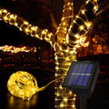 Solar Rope Lights Outdoor Waterproof, 39FT 100LED Outdoor String Lights Clear PVC Tube Fairy Lights, 8 Modes Trampoline Lights for Pool Tree Garden Yard Home Camping Wedding Halloween Holiday Decor