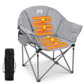 DoCred Heated Camping Chair - Heated Folding Chairs for Outdoor Sports, Portable Heated Chair for Adults,Supports 500 Lbs, Perfect for Camping, Outdoor Sports, Picnics, Battery NOT Include