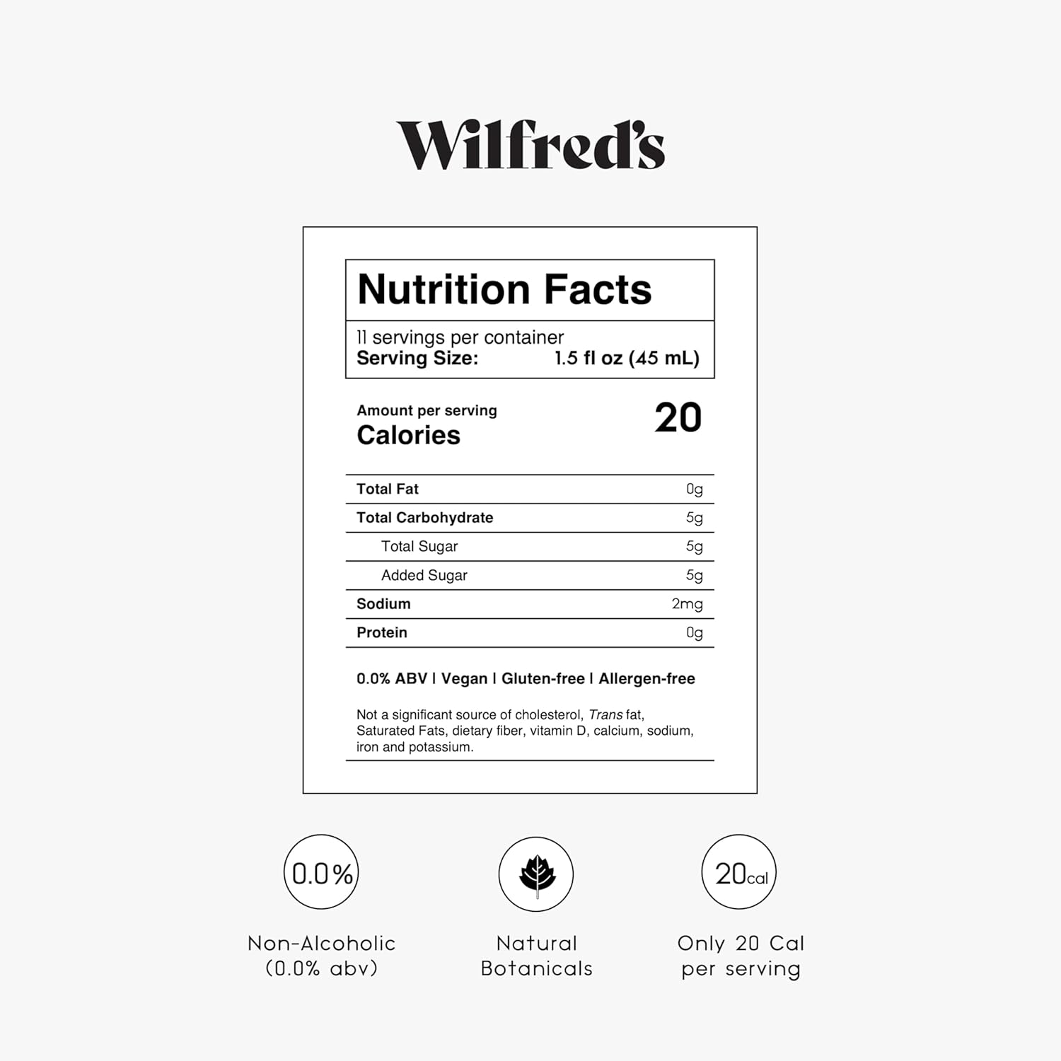 Wilfred's Non-Alcoholic Bittersweet Aperitif, 500ml E62379