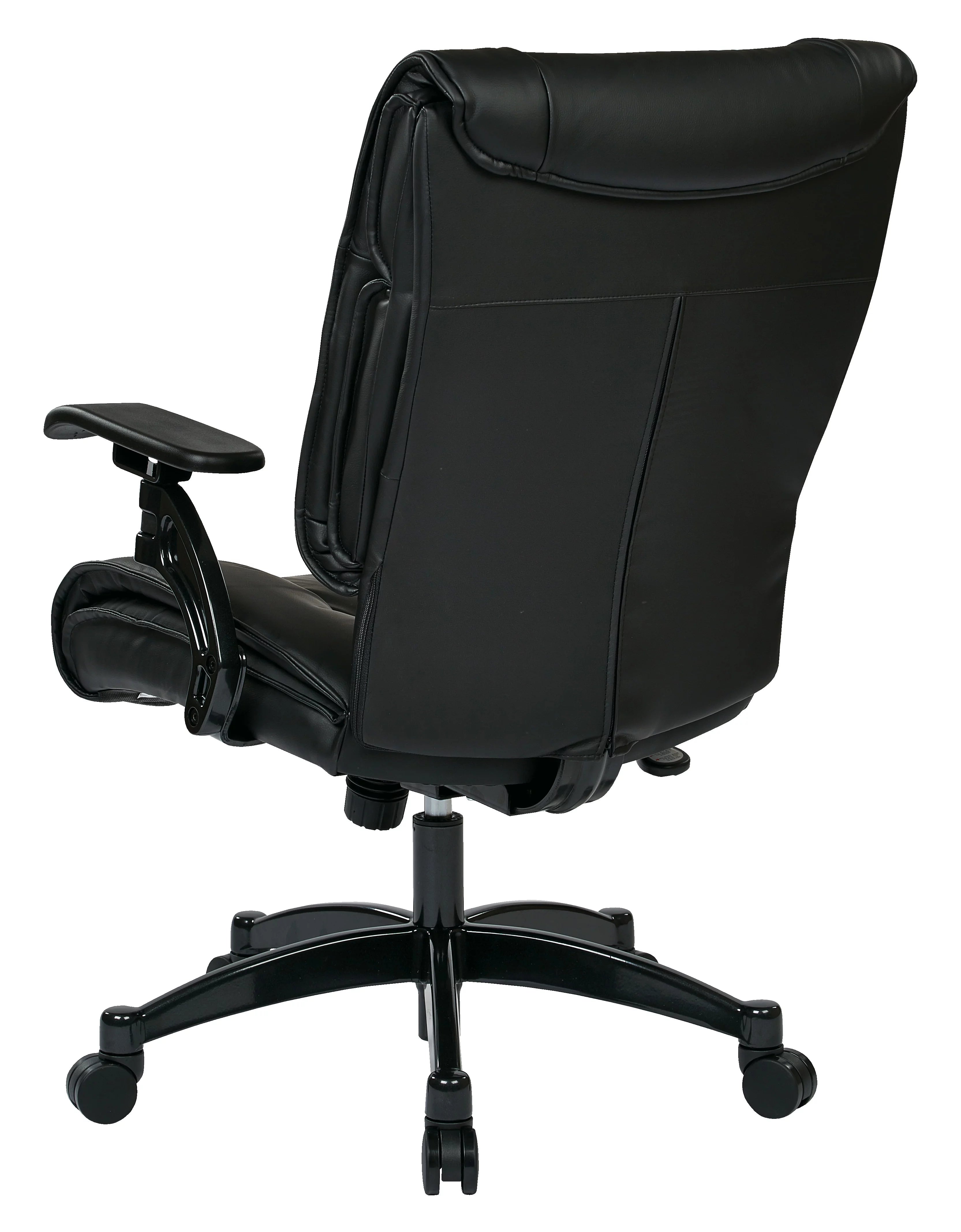 SPACE Seating Black Bonded Leather Conference Chair with Cantilever Arms G199