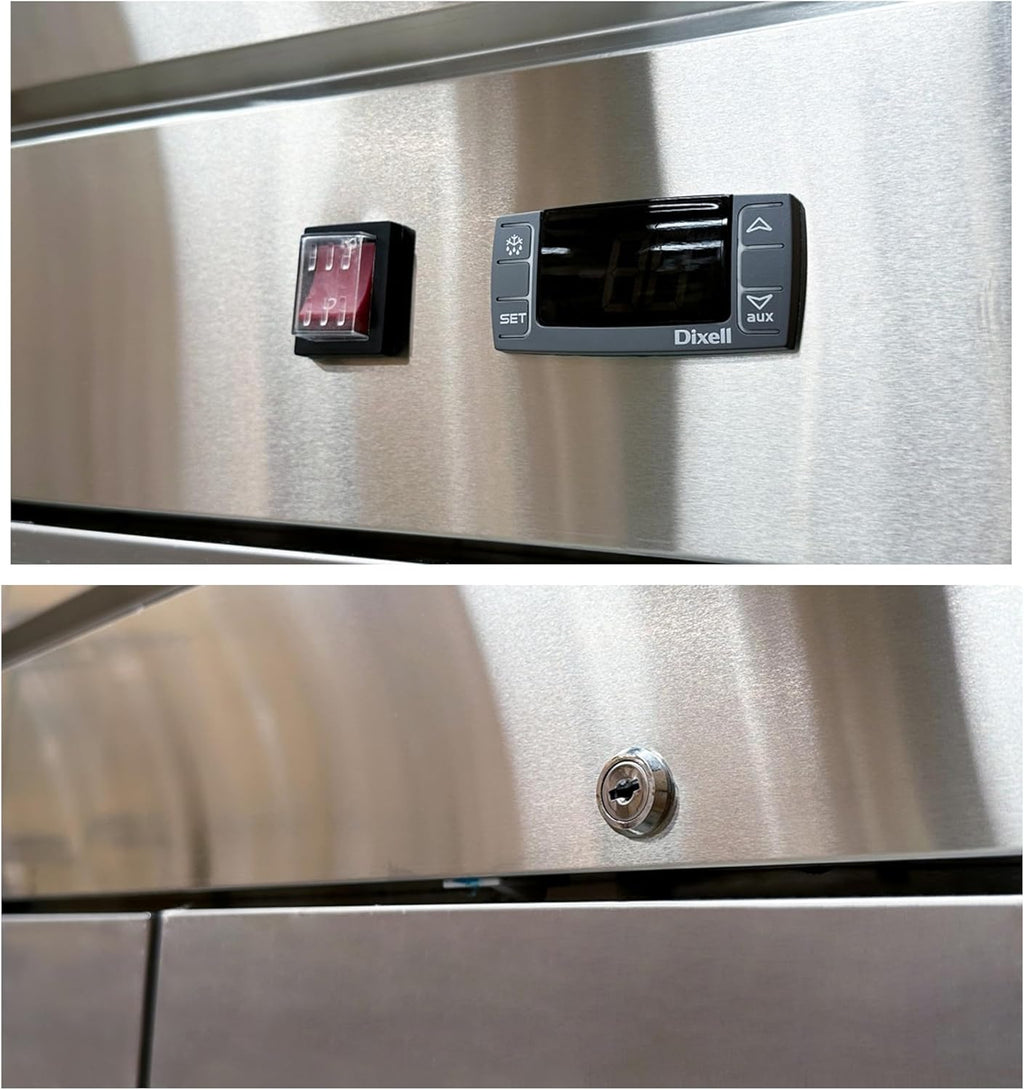 Commercial Freezer 2-Door Solid Upright Stainless Steel NSF 54" I61518