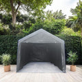 CarPorts 10x20 Heavy Duty Portable Carport Canopy with Sidewalls, Outdoor Large Garage Storage Shed Waterproof Tents for Vehicles Car Truck Boat SUV Shelter, Grey