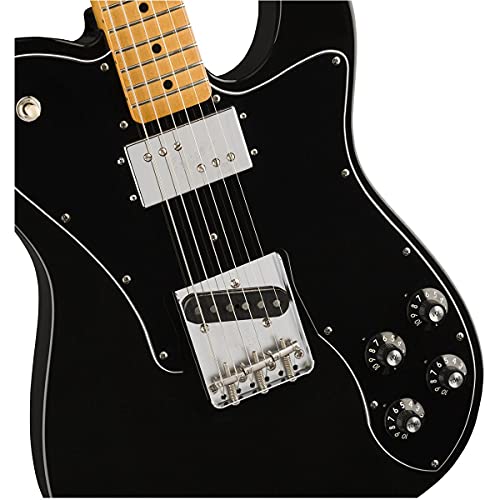 Fender Vintera 70s Custom Telecaster Electric Guitar, Black, Maple Fingerboard C530431