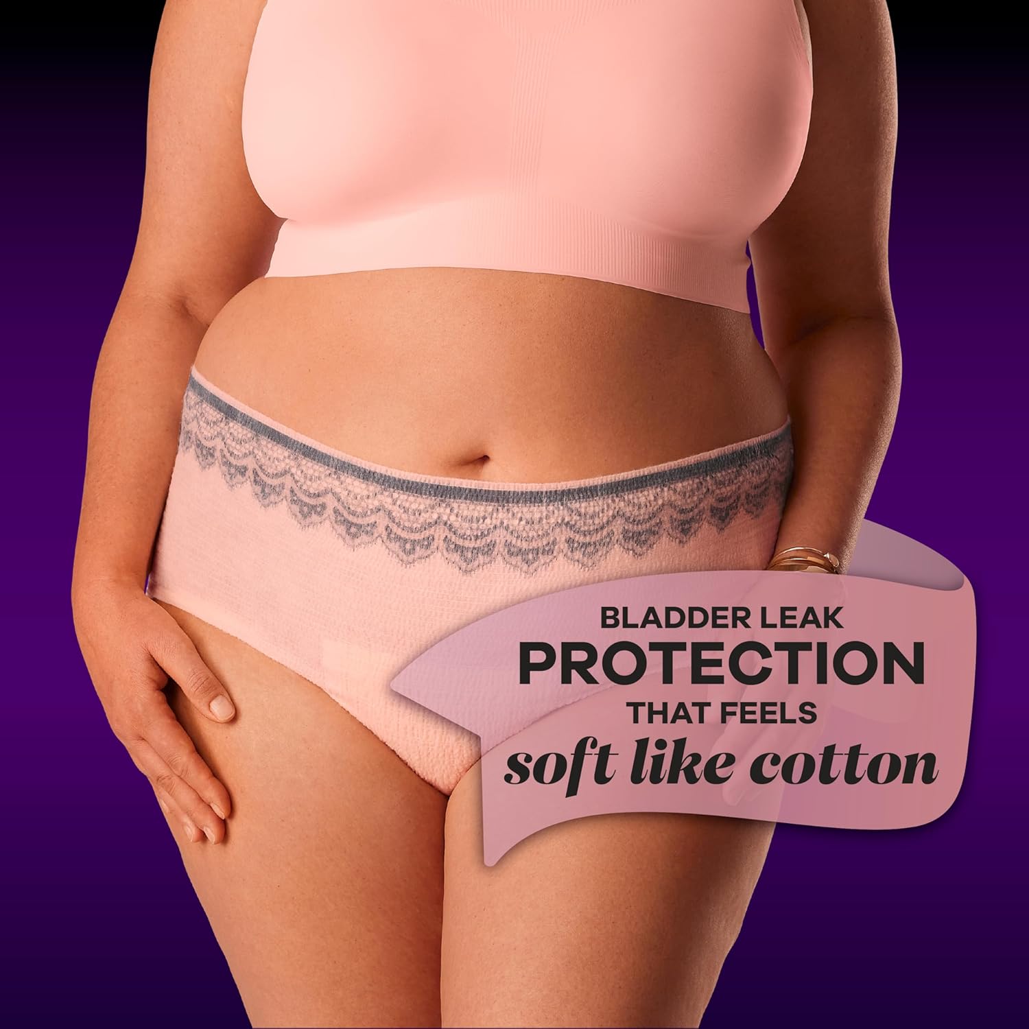 Always Discreet Boutique Incontinence Underwear for Women, Large, 10 Count K336910