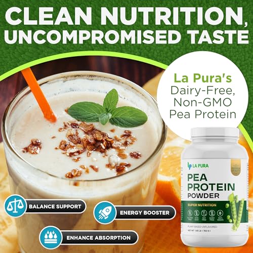 LaPura 100% Vegan Pea Protein Powder, Unflavored, 1.65LB X36299