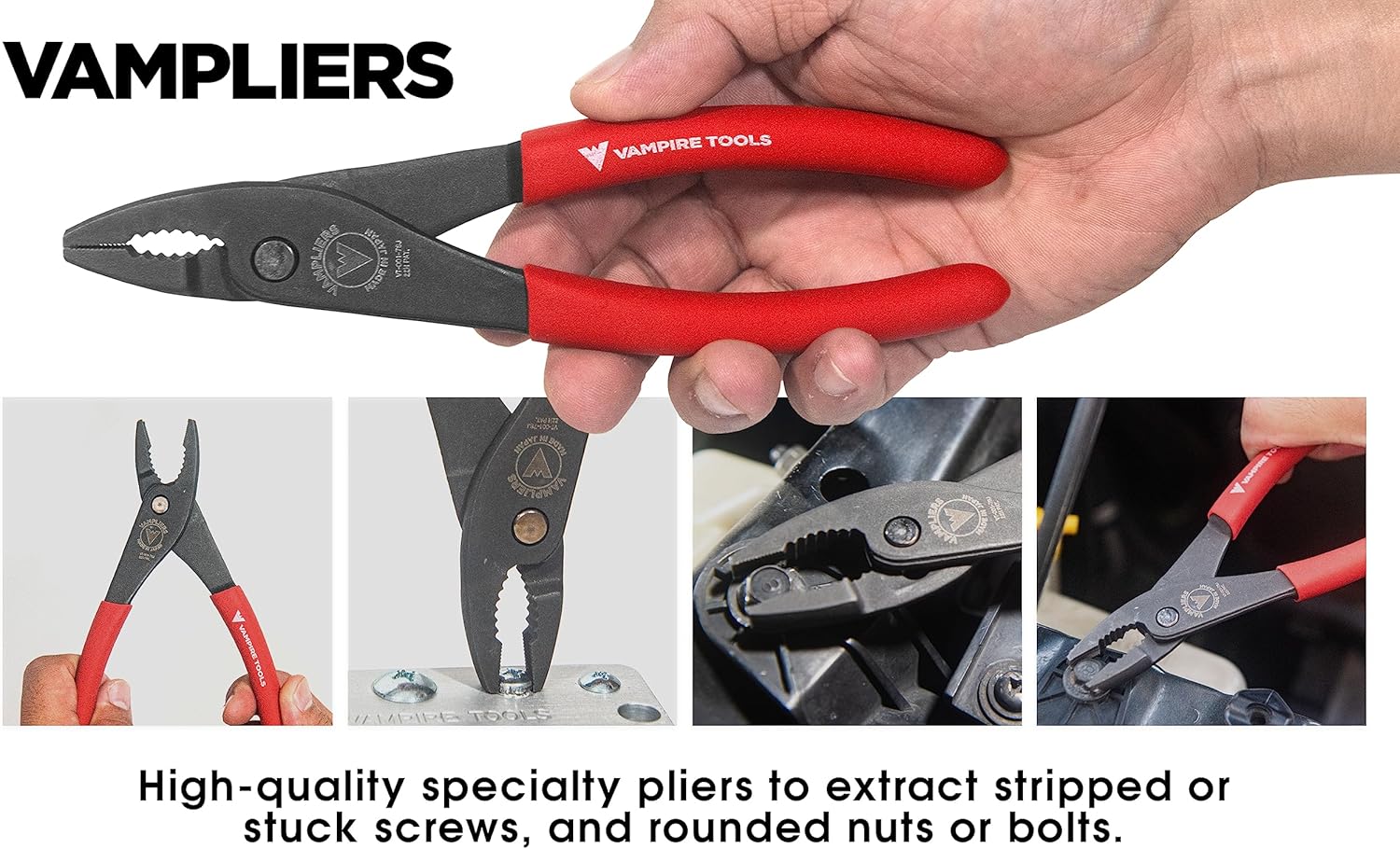 VAMPLIERS 4-Piece Screw Extractor Pliers Tool Set, High Carbon Steel, Made in Japan Y223