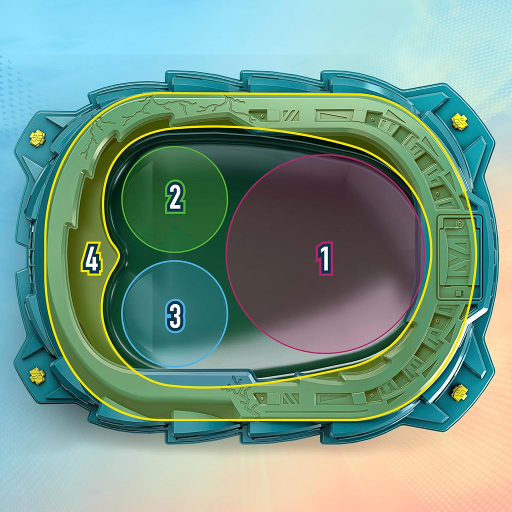 BEYBLADE Burst QuadStrike Light Ignite Battle Set Stadium with 2 Tops and 2 Launchers Y56778