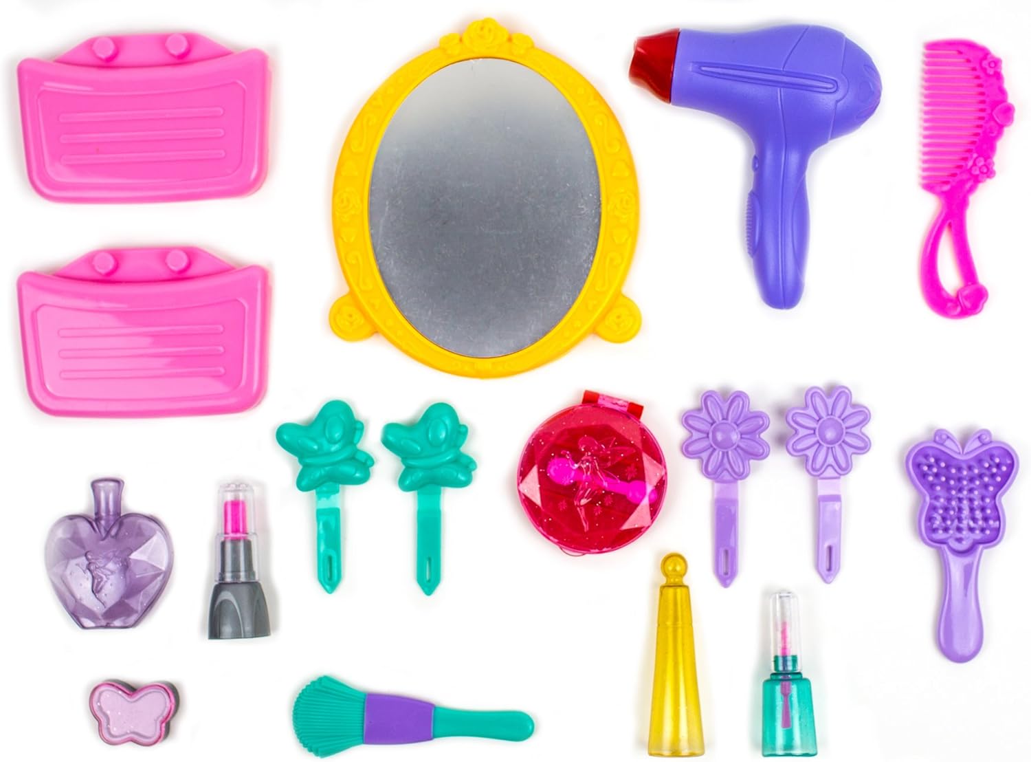 Toysery 21-Piece Pretend Play Makeup Kit for Girls with Vanity Case P608185