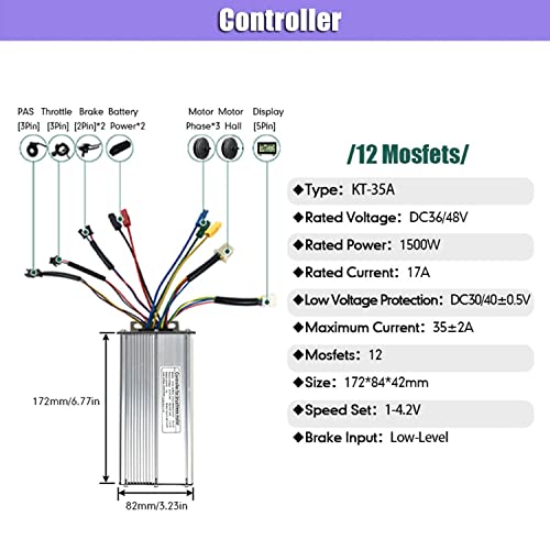 E-Bike Conversion Kit 48V 1000W Front Hub Motor with Display M261