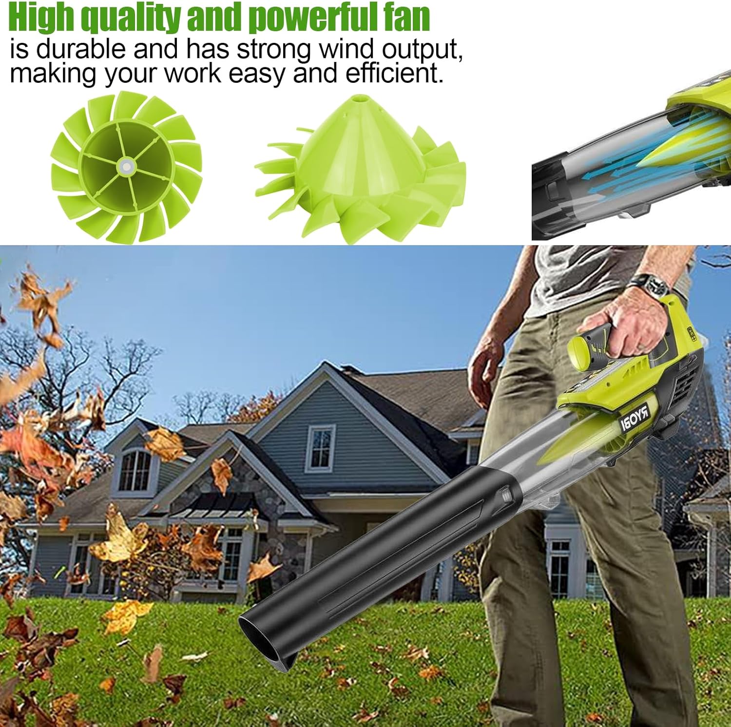 Ryobi 18V Cordless Leaf Blower Fan Blade Replacement 529437004 K926