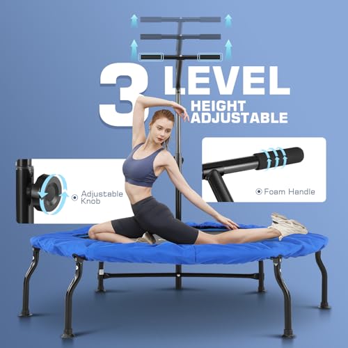ANCHEER 50" Rebounder Trampoline for Adults with Bar, 550 LBS W9592