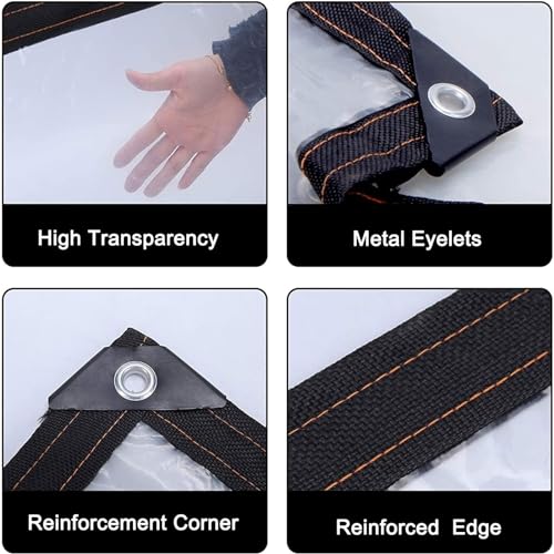 Clear Waterproof Tarpaulin 20x20ft with Grommets G66645