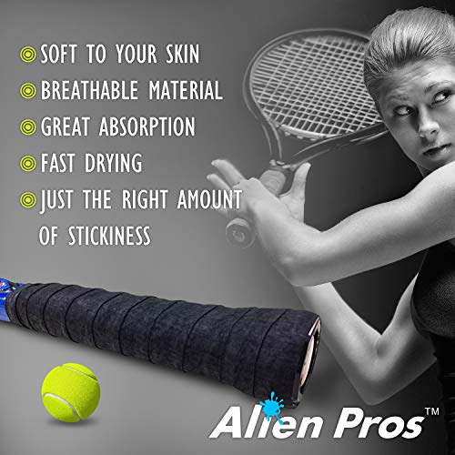 ALIEN PROS Tennis Racket Grip Tape - Precut Dry Feel Overgrip U623648