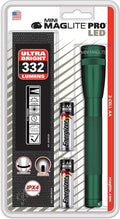 Maglite 332 lumens Green LED Mini Flashlight AA Battery