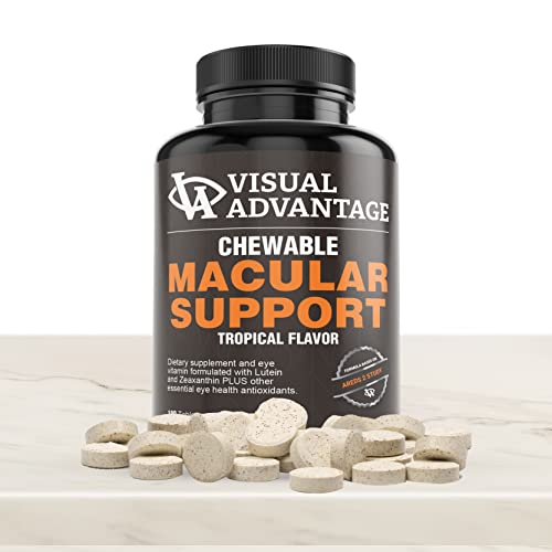 Visual Advantage® Macular Support Chewables – AREDS 2 Vitamins for Healthy Eyes, Tropical Flavor, 60 Count V556