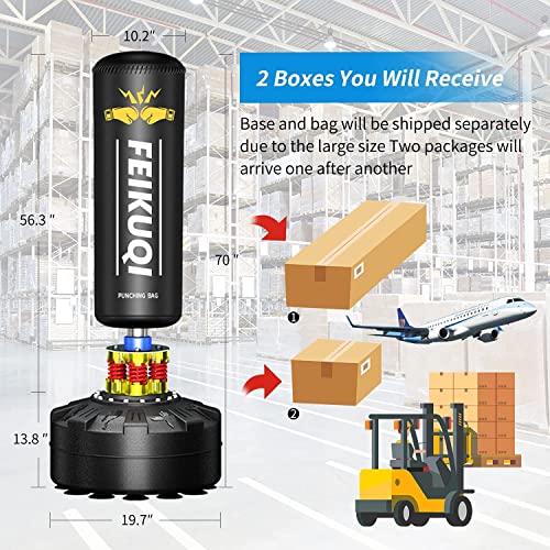 Feikuqi 70" Punching Bag with Stand for Adults I983