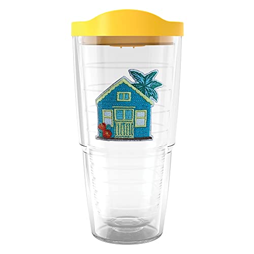 Tervis Made in USA Double Walled Beach House Retreat Collection Insulated Tumbler Cup Keeps Drinks Cold & Hot, 16oz, Mojito House