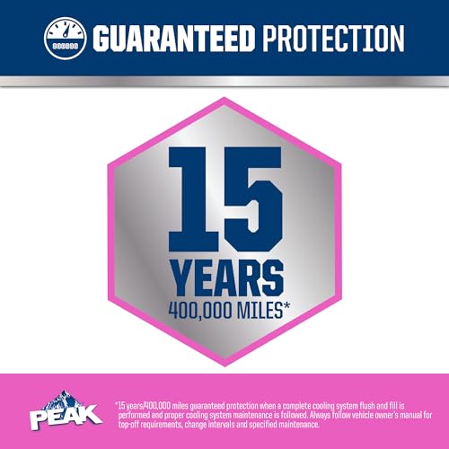 PEAK OET Extended Life Pink Antifreeze/Coolant for European Vehicles, 1 Gal. T5034