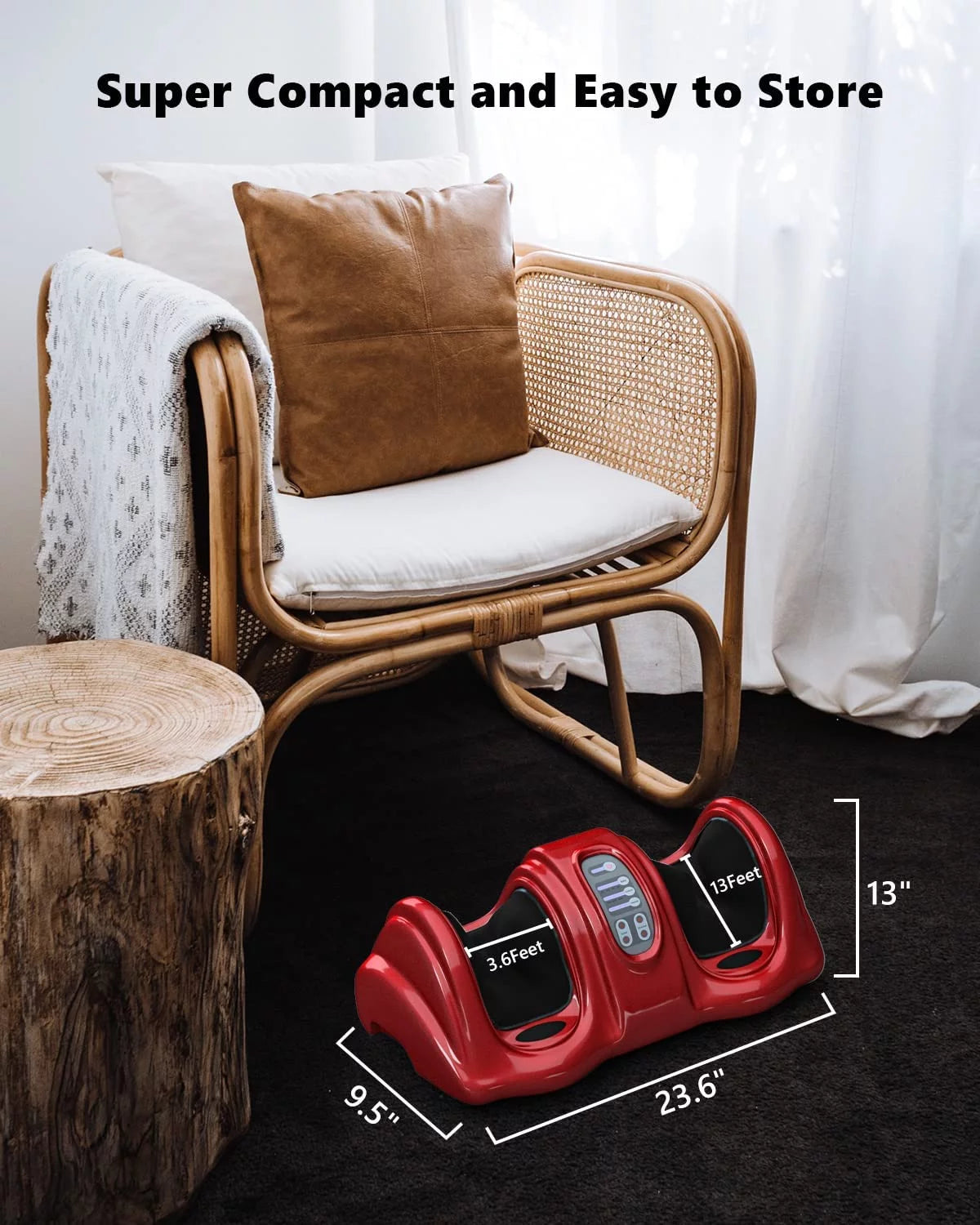 Foot Shiatsu Massager with Remote, 3 Modes for Feet and Calves V6622