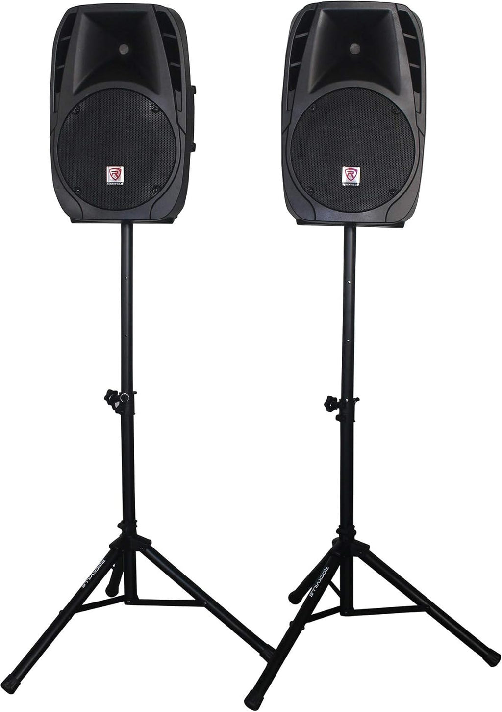 Rockville RPG2X12 PA System with 12" Speakers, Stands, Mics, Bluetooth K23615