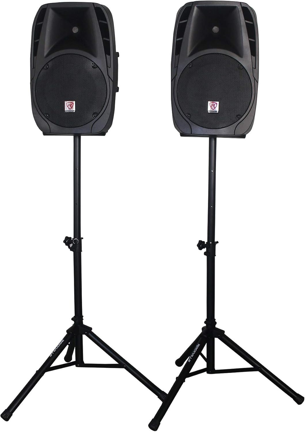 Rockville RPG2X12 PA System with 12" Speakers, Stands, Mics, Bluetooth K23615
