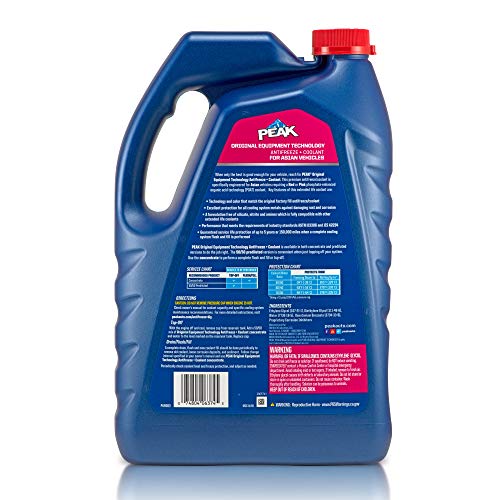 PEAK OET Extended Life Red/Pink Antifreeze/Coolant for Asian Vehicles, 1 Gal. H9523