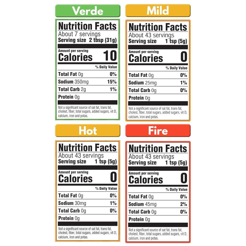 Taco Bell Glass Condiment Sauce Variety Pack, 4 CT N441