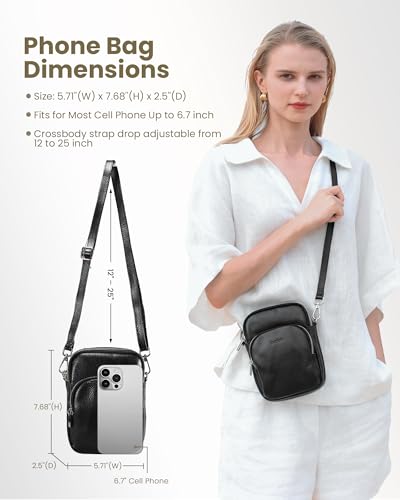 befen Small Genuine Leather Crossbody Bag for Women with RFID Blocking U20400