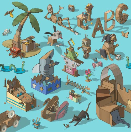 Makedo Starter 036 Cardboard Construction Starter Pack STEM Educational Toy for Kids 36 Piece K17153