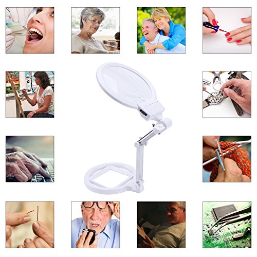 10X 20X Floor Magnifying Lamp with Light and Stand, 36 LED Dimmable C273878