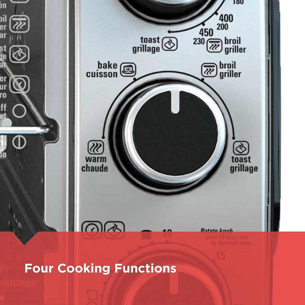 BLACK+DECKER TO1950SBD 6-Slice Convection Oven, Black/Silver I657523