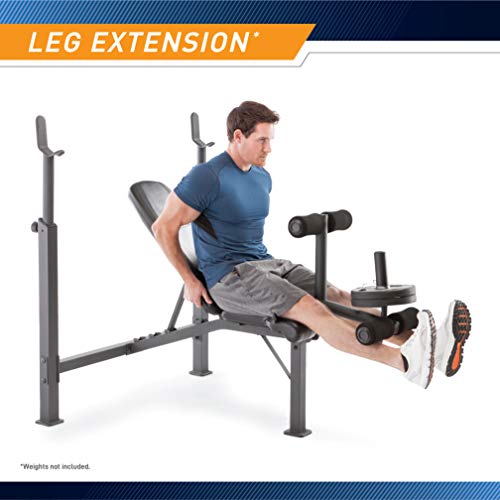 Marcy Olympic Weight Bench with Preacher Curl Pad and Leg Developer K868