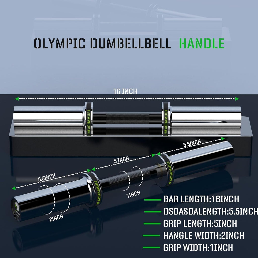 16" Olympic Dumbbell Handle Pair for 2" Weight Plates Q8486