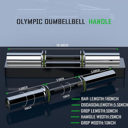 16" Olympic Dumbbell Handle Pair for 2" Weight Plates Q8486