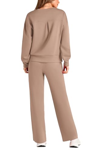 PRETTYGARDEN Women's 2 Piece Lounge Set Long Sleeve Top and Pants X961013