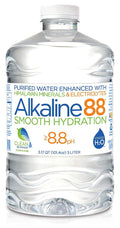 Alkaline88 Purified, Ionized Alkaline Water, 3-Liter bottles, 4 Pack - Himalayan Minerals & Electrolytes, Smooth Taste, 8.8 pH Bottled Water, BPA-free
