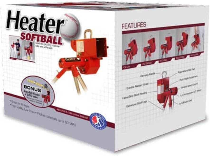 Heater Sports Softball Pitching Machine with 9 Ball Feeder N1074